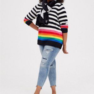 Torrid Rainbow Eyelash Pullover Sweater 3X